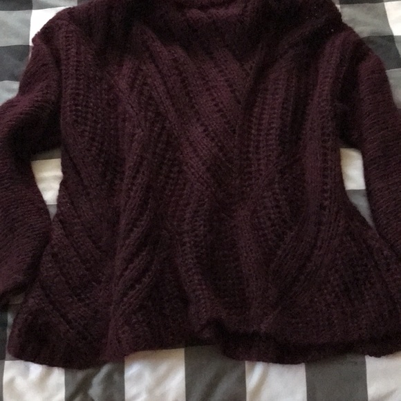 EILEEN FISHER Soft KNIT Wine Burgundy COWL NECK Sweater Sz XL - Picture 10 of 11